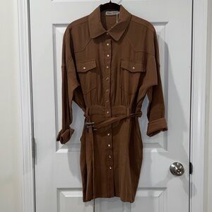 Maggie Sweet Thea Button Dress w/Belt S NWT